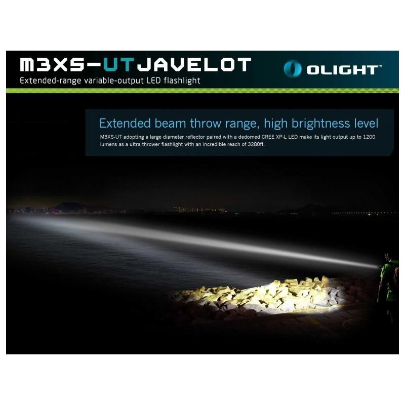 LED baterka Olight M3XS-UT Javelot 1200 lm - predvádzacie 7