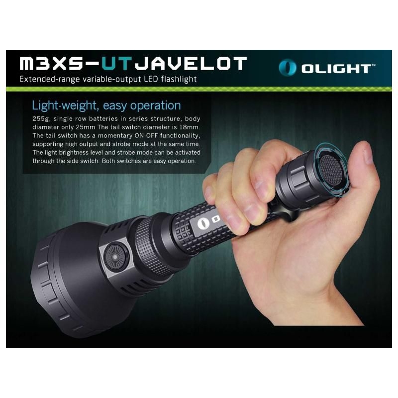 LED baterka Olight M3XS-UT Javelot 1200 lm - predvádzacie 8