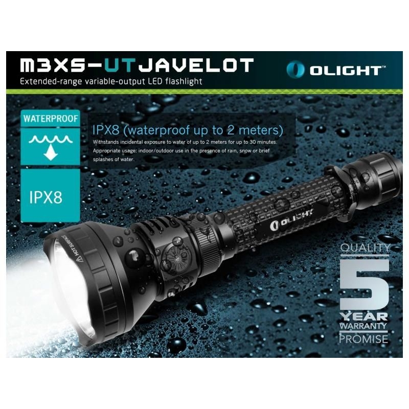 LED baterka Olight M3XS-UT Javelot 1200 lm - predvádzacie 12